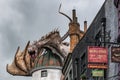 ORLANDO, FLORIDA, USA - DECEMBER, 2018: The Wizarding World of Harry Potter Ã¢â¬â Diagon Alley at Universal Studios Florida